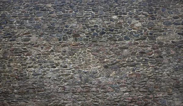 Деталь Каменной Стены Различных Цветных Камней — стоковое фото