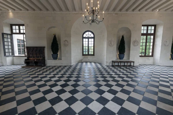 Francie Galerie Medicejských ve slavném hradu Chenonceau — Stock fotografie