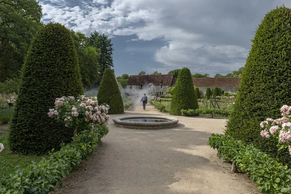 Fransa Th Chenonceau kalenin ünlü sebze bahçesi