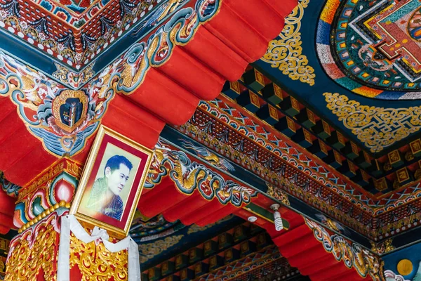 Decorated Ceiling Bhutanese Art His Majesty King Jigme Khesar Namgyel — Stock Photo, Image