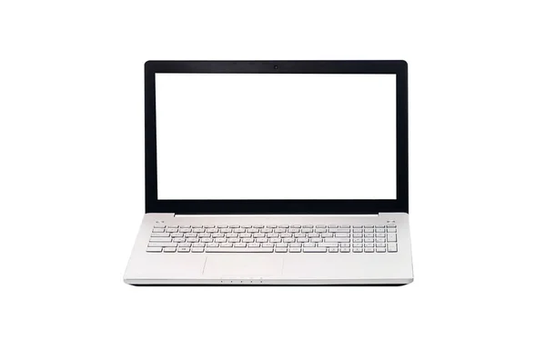 Isolated Computer Notebook Laptop White Screen — Stock Photo, Image