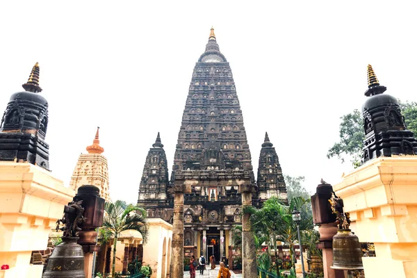 Templo Mahabodhi Lugar Histórico Para Oración Budista Peregrino Bodh Gaya —  Fotos de Stock