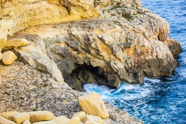 Krásné Modré Jeskyně Malta — Stock fotografie