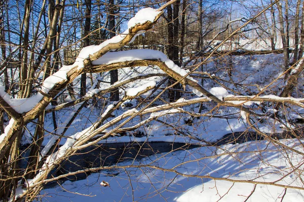 Vistas Naturaleza Letona Pequeña Ciudad Invierno — Foto de Stock