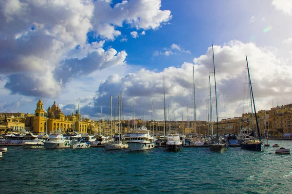 Yacht Båtar Malta — Stockfoto