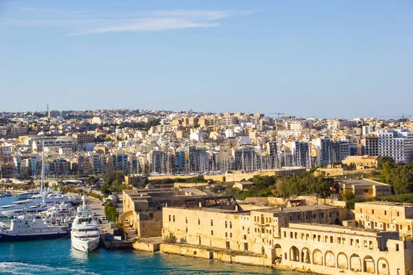 Panorama Över Valletta Malta Havet Och Vacker Natur — Stockfoto