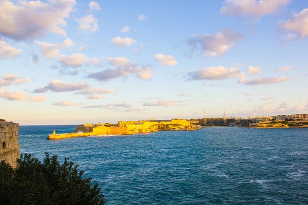 Panorama Över Valletta Malta Havet Och Vacker Natur — Stockfoto