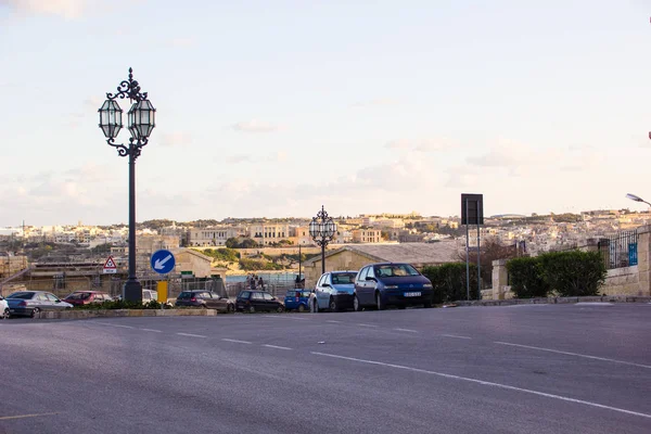 Panorama Valletta Malta Hav Vakker Natur Utsikt – stockfoto