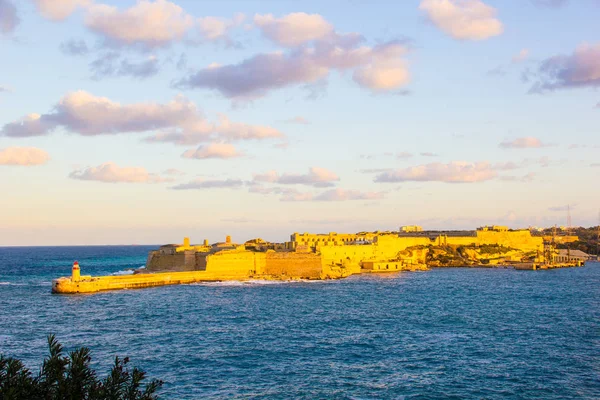 Panorama Valette Malte Mer Belle Vue Sur Nature — Photo