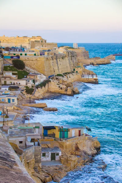 Panorama Valeta Malta Vistas Mar Naturaleza — Foto de Stock