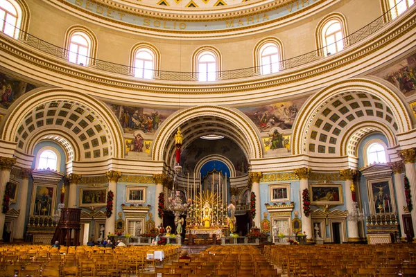 Mosta Rotunda Kirke Malta – stockfoto