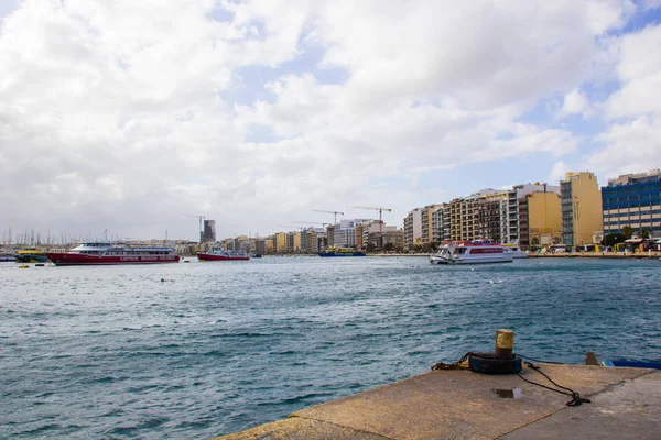 Panorama Valletta Malta Mar Belas Vistas Natureza — Fotografia de Stock