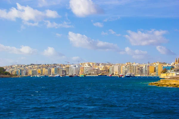 Panorama Valletta Malta Mar Belas Vistas Natureza — Fotografia de Stock