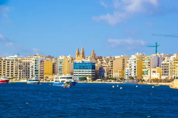 Panorama Von Valletta Malta Meer Und Schöne Natur — Stockfoto