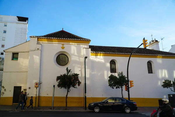 Zonnige Stadsstraten Van Malaga — Stockfoto