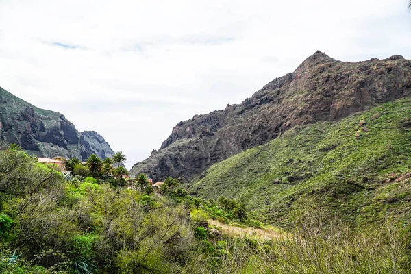 特内里费岛 加那利岛 特内里费地标景观中的峡谷和村庄 — 图库照片