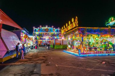 Puerto de la Cruz gece görünümü, Tenerife İspanya