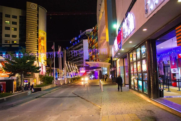 December 2017 Night Shot Från Ikoniska Gatorna Valletta Juletid Malta — Stockfoto