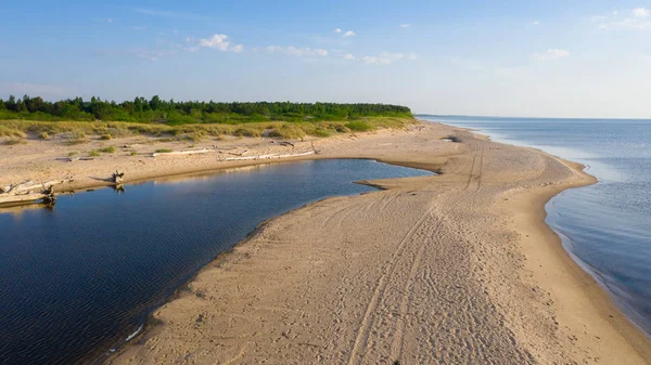 Gauja River Entry Riga Sea Gulf Next Carnikava Town Latvia — Stock Photo, Image