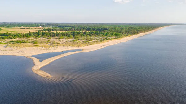 Ingresso Del Fiume Gauja Nel Golfo Riga Vicino Alla Città — Foto Stock