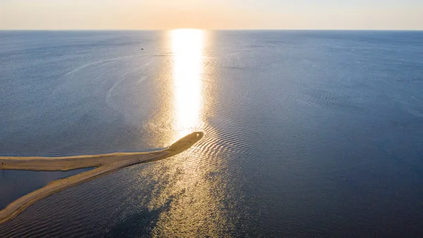 Coucher Soleil Été Bord Mer Golfe Riga Mer Baltique Carnikava — Photo