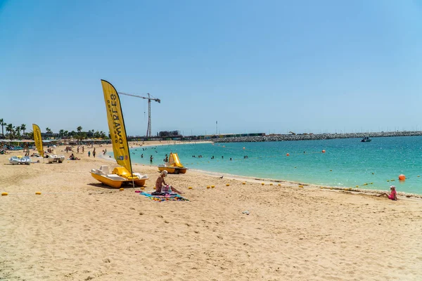 Mer Playa Jumeira Una Playa Pública Ciudad Dubai Los Emiratos — Foto de Stock