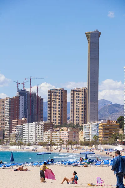 Belle Plage Benidorm Alicante Espagne Plage Dans Localement Connu Sous — Photo