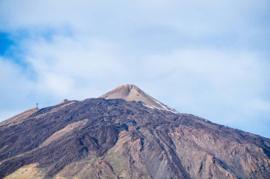Teide'nin uzaktan görünümü. İspanya Kanarya Adaları Tenerife