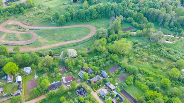 Luftaufnahme Von Einer Drohne Auf Der Akniste Lettland Schöne Landschaften — Stockfoto