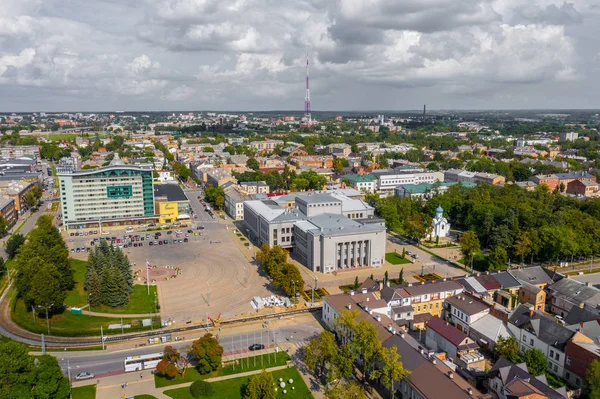 Aerial View Downtown Daugavpils City Latvia — Stock Photo, Image