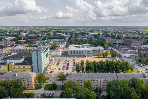 Vista Aérea Del Centro Ciudad Daugavpils Letonia — Foto de Stock