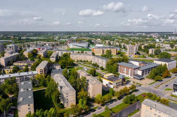Vista Aerea Sul Centro Città Daugavpils Lettonia — Foto Stock