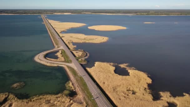 Prachtige Panoramische Luchtfoto Video Van Vliegende Drone Naar Vinatamma Grootste — Stockvideo