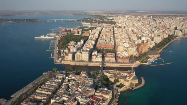 Belo Vídeo Aéreo Panorâmico Drone Voador Velho Castelo Aragonês Medieval — Vídeo de Stock