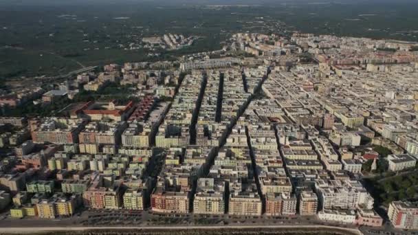 Bella Panoramica Aerea Video Dal Drone Volante Sul Lungomare Molfetta — Video Stock