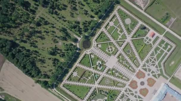 Rundale Rundle Sarayı Nda Uçan Drone Dan Güzel Panoramik Video — Stok video