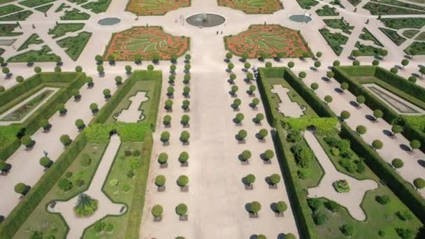 Прекрасне Панорамне Відео Повітряного Дрона Rundale Rundle Палаці Сади Побудовані — стокове відео
