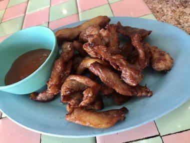 Tay gıda bir tabak, Barbekü ızgara domuz.