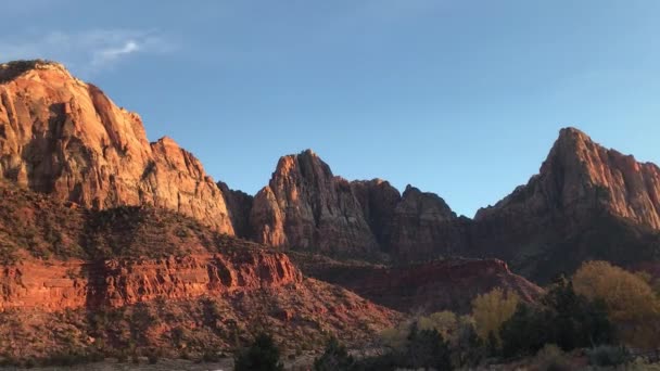 Melhor Lugar Para Visitar Parque Nacional Zion Utah Eua — Vídeo de Stock
