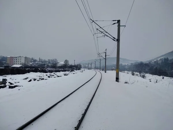 Bel Paesaggio Invernale Romania Transilvania — Foto Stock