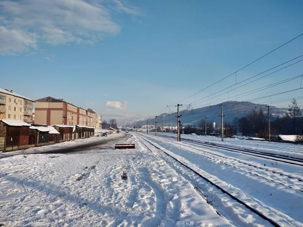 Winter season city of Nasaud, Romania, Transylvania