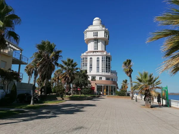 Faro Della Provincia Isla Cristina Huelva Spagna Immagini Stock Royalty Free