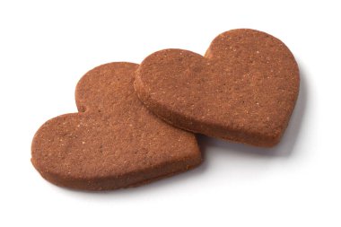 Zencefilli kurabiyeler, beyaz arka planda izole edilmiş..