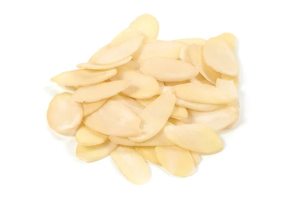 Petals Almond Nuts Close Isolated White Background — Stock Photo, Image