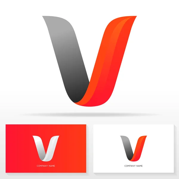 Letter Logo Design Business Card Templates Vector Illustration — Stock Vector