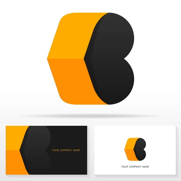 Buchstabe Logo Design Und Visitenkarten Vorlagen Vektorillustration — Stockvektor