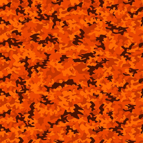 Military Camo Seamless Pattern Camouflage Backdrop Acid Orange Stock Vector — Stock Vector