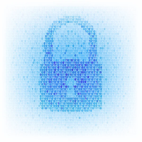 Έννοια Της Ασφάλειας Δυαδικό Κώδικα Σύμβολο Κλειδαριάς Στο Ψηφιακό Υψηλής — Διανυσματικό Αρχείο