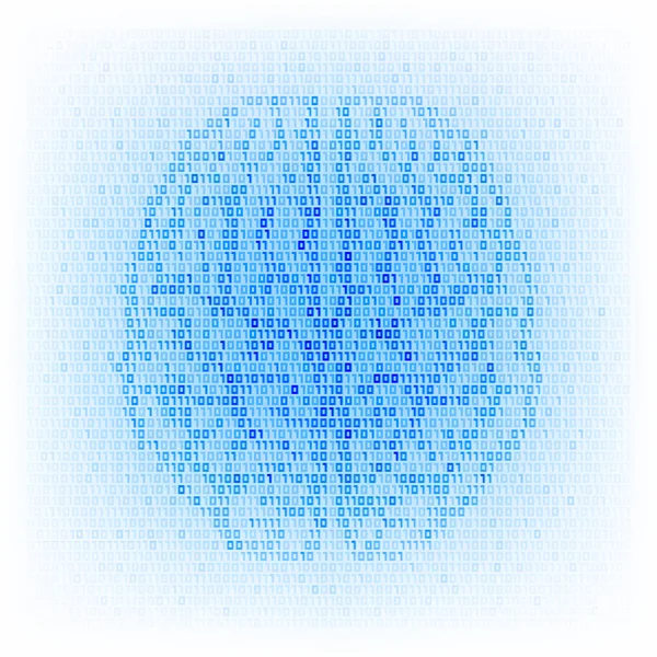 Concepto Inteligencia Artificial Icono Cerebro Código Binario Fondo Vector Blanco — Archivo Imágenes Vectoriales