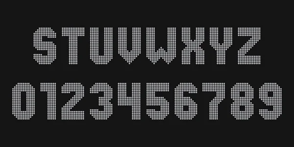 Elmas Alfabe Yazı Tipi Harfler Sayılar Değerli Taşlar Yapılmış Tipografi — Stok Vektör
